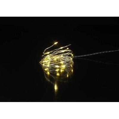 Sygonix SY-4722046 Mini-Lichterkette Innen batteriebetrieben Anzahl Leuchtmittel 20 LED Warmweiß Beleuchtete Länge: 2.2 m Timer