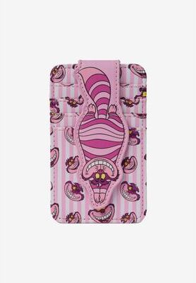 Women's Womens Disney Cheshire Cat Card Holder Wallet Button Snap Closure by Disney in Pink (Size ONE SIZE)