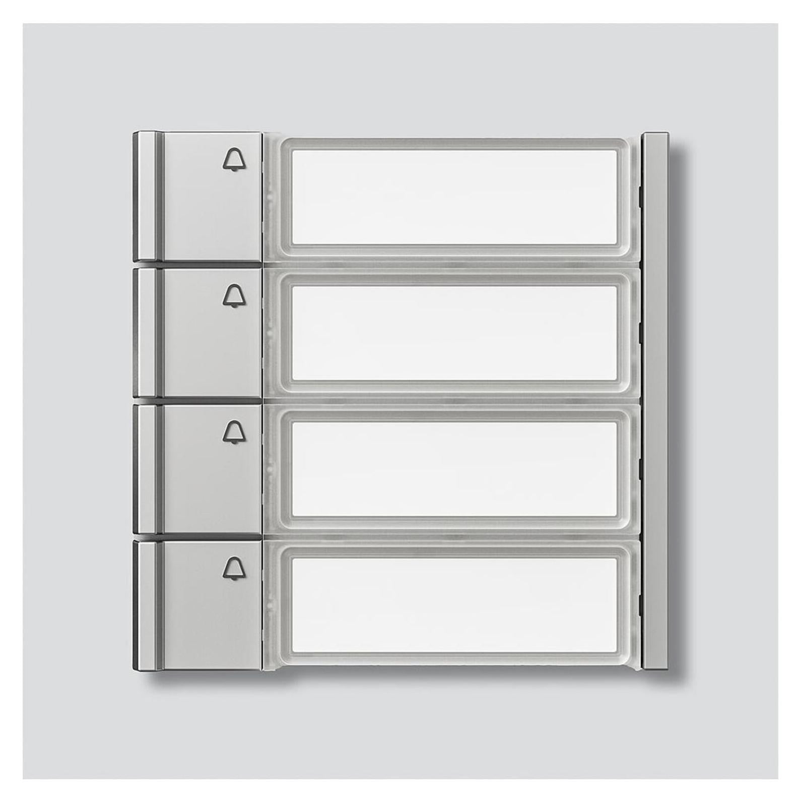Siedle&Söhne Drukknoopsysteem TM 700-4-0 SM, zilvermetallic