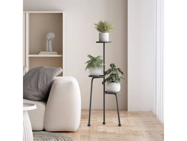 Porte-plante en fer nordique à plusieurs niveaux, support de pot minimaliste étanche T1, étagère de rangement au sol durable pour balcon