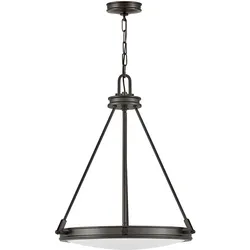 Elstead Lighting Collier 4-flammige Pendelleuchte Schwarzoxid/Glas 543mm