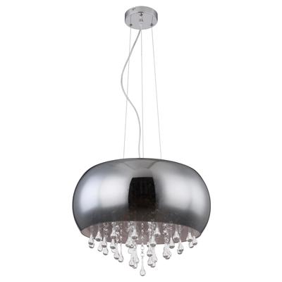 GLOBO LIGHTING Pendelleuchte "KALLA", silber (verchromt), Ø 44cm, 1 Stk., Leuchten, Kristalle, Hängeleuchte, Hängeleuchte, Wohnzimmer, Esstisch, Pendelleuchte