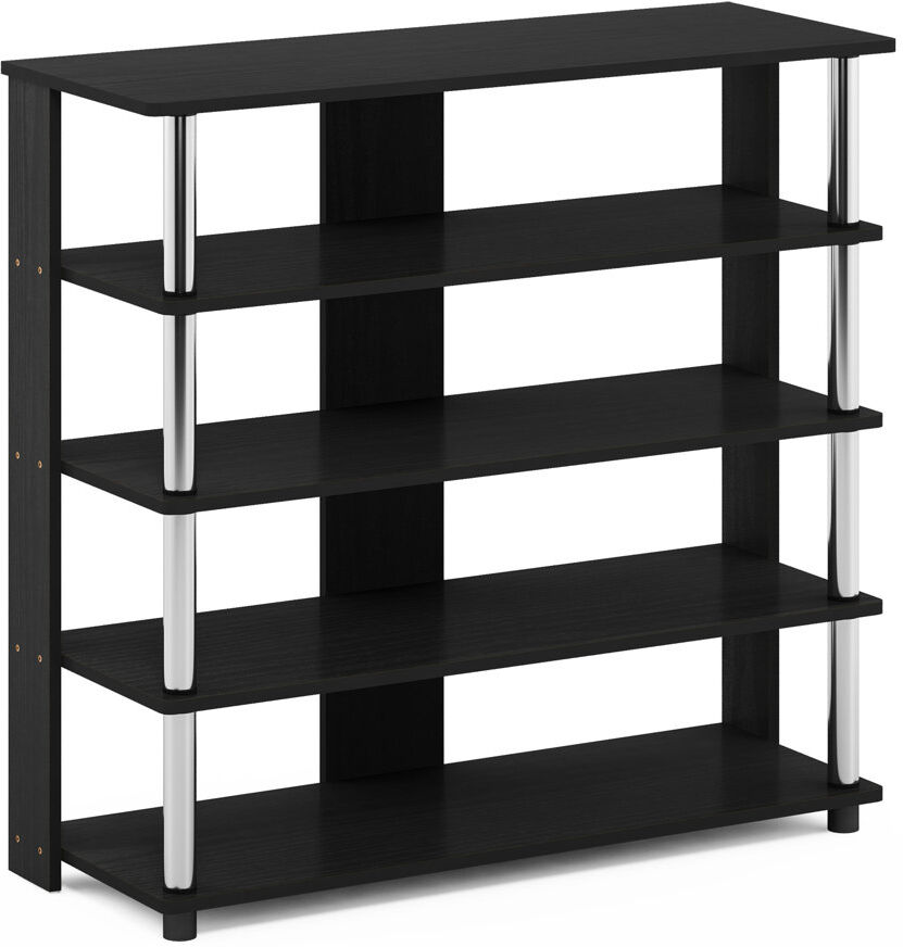 Wayfair Basics™ 12 Pair Shoe Rack Americano/Chrome 12