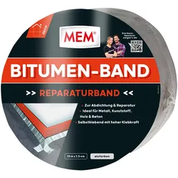 MEM, Klebeband, Dach Reparaturband 100 mm x 10 m, Alufarben (100 mm)