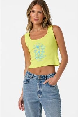 O'Neill s Keep On Ridin' Scoopneck Tank Top in Safety Yellow, Size Small