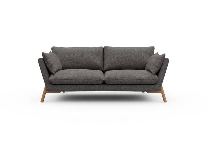 moebelfaktor Sofa Emil 2-Sitzer, schräg gestellte Armlehnen, hoher Rücken