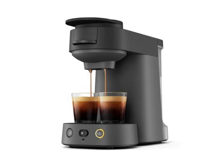 PHILIPS Senseo Vibe Kompakteste Senseo aller Zeiten, 1 oder 2 Tassen mit Kaffeestärkewahl, unter 1 Min Brühzeit, Crema Plus, 0,9 L (CSA225/60)