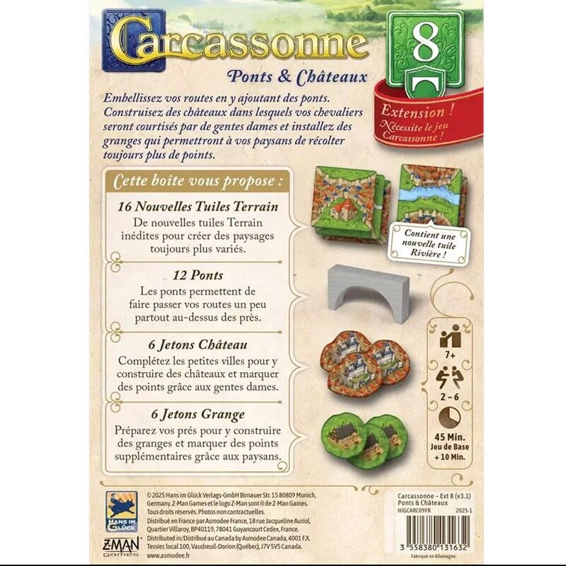 Hans im gluck Carcassonne : Ponts et Chateaux 2025 (Ext 8)