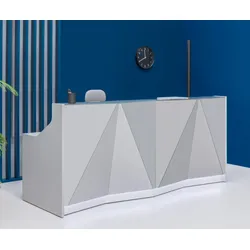 Empfangstheke Rezeption moderne Glastheke Alfa