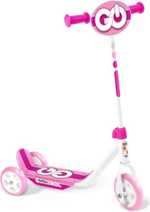 Stamp Driewieler SKIDS CONTROL roze, in hoogte verstelbaar met antislip platform