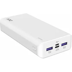 DLH POWER BANK 20000MAH USB-C PD 20W (20000 mAh, 20 W), Powerbank, Weiss, Schwarz