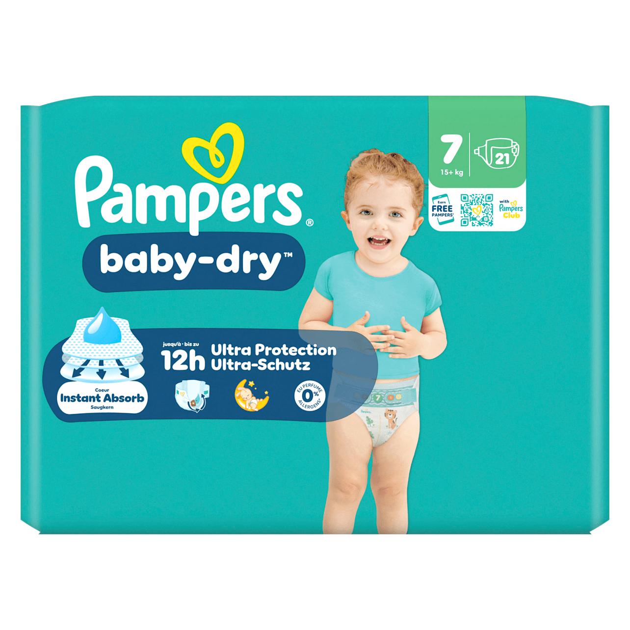Pampers Baby Dry Gr.7 Extra Large 15+kg Windeln Single Pack 21 Stück (Gr. 7, 21 Stk.) (66627386)