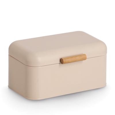 Brotkasten ZELLER PRESENT "Brotbox, Metall/Bambus", beige, B:20,5cm H:15,2cm L:30,5cm, Bambus, Stahl, Lebensmittelaufbewahrungsbehälter, Brotkasten, ca. 30,5x20,5x15 cm