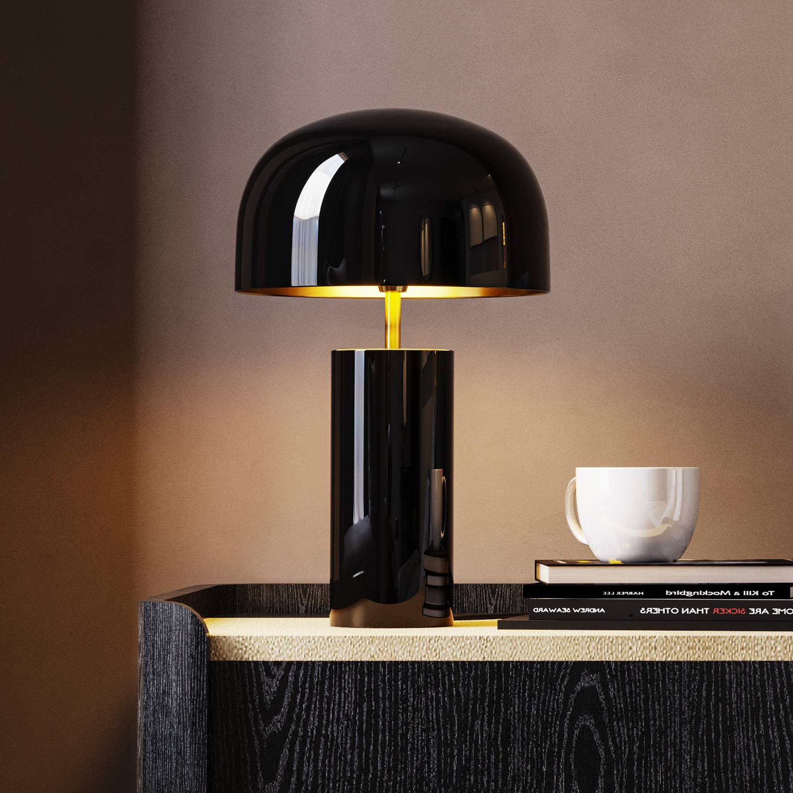 KARE Designer Table Lamp Loungy, Black, Living / Dining Room, metal, Design, Table Lamp