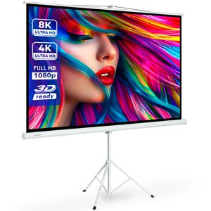 ESMART Beamer-Leinwand Professional MISATI Stativ, 100 Zoll, 221 x 125 cm, Format 16:9, Stativleinwand