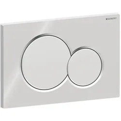 Geberit Sigma 01 Round Betätigungsplatte 115770KA5 glanz chrom/mattchrom, für 2 Mengen Spülung