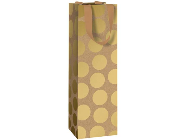 Stewo Flaschentasche Office gold/braun T 10.5 H 36 cm - Material: Papier - Flaschentasche