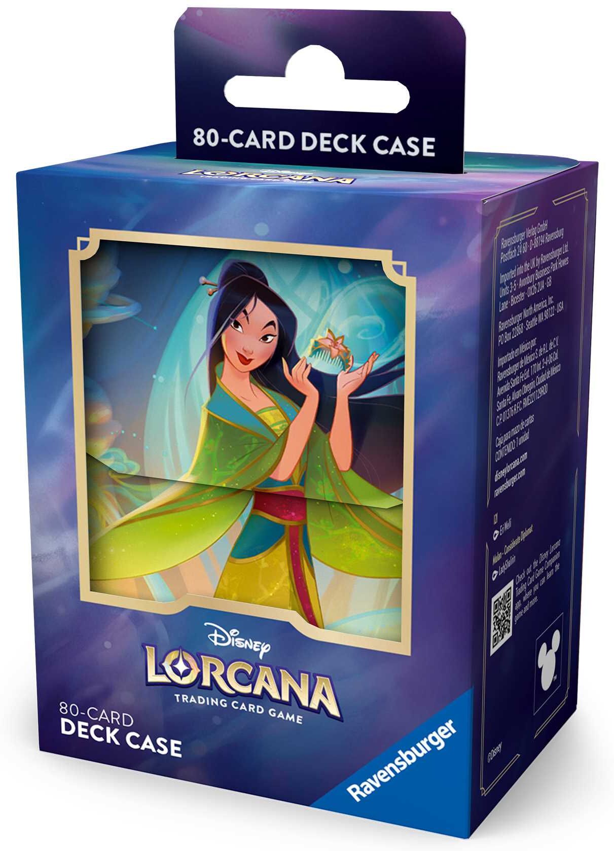 Ravensburger Disney Lorcana TCG Deck Case – Mulan – Set 9, Official Disney Lorcana Deck Case for up to 80 Trading Cards