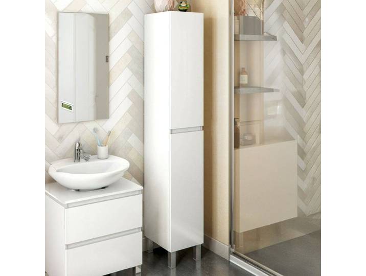 Colonne Noru Dmora Bois Blanchi Brillant 35x30x182h cm
