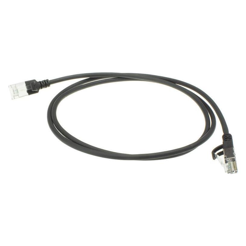 ACT Black 7 meter LSZH U/FTP CAT6A datacenter slimline patch cable snagless with RJ45 connectors (U/FTP, CAT6a, 7 m) (DC7907)