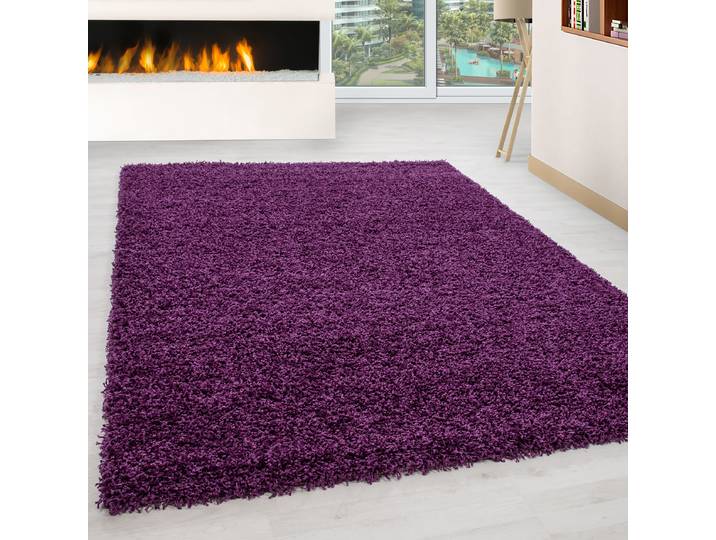 home24 Hoogpolig vloerkleed Life type C 300 x 400cm violet/violet