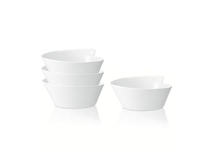 Villeroy & Boch NewWave Reisschüssel, groß, 4 Stück Premium Porzellan, Made in Germany, spülmaschinengeeignet, mikrowellengeeignet