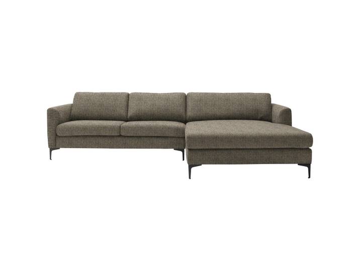 Schöner Wohnen Ecksofa, Braun, Metall, Ottomane rechts, L-Form, 310x195 cm, Typenauswahl, Fußauswahl, Lederauswahl, Stoffauswahl, planbar, Armteilvarianten, Hocker erhältlich, individuell planbar, Wohnzimmer, Sofas & Couches, Wohnlandschaften, Ecksofas