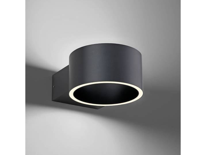 Clipse LED-Wandleuchte, mystic grey, Alu, Ø 15 cm - PURE PURE Clipse - Wohnzimmer - Modern - Aluminium - Zylinder