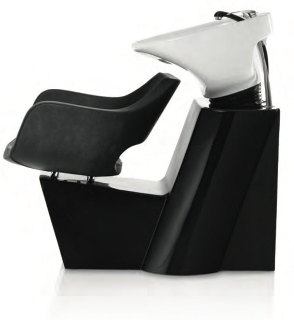 Xanitalia LAVATESTA PER PARRUCCHIERE NERO LAVABO VASCA BASCULANTE IN CERAMICA