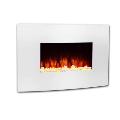 Elektro-Wandkamin BALDERIA Enjo – Heizung bis 2000 W, 3D-Flammeneffekt, weiss