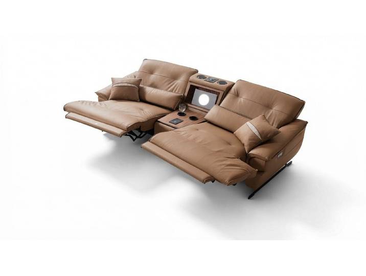 Xlmoebel Sofa Relax Multimedia Couch mit LED und verstellbaren Funktionen, 2-Sitzer Sofa 1 Teile, Made in Europa