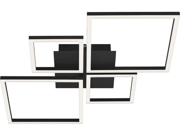BRILONER LEUCHTEN LED Deckenleuchte 3128015 FRAME , schwarz, Leuchten, Deckenlampe, 75x47x7,3cm, Schwarz, 48W, Wohnzimmer, Schlafzimmer, LED Deckenleuchte