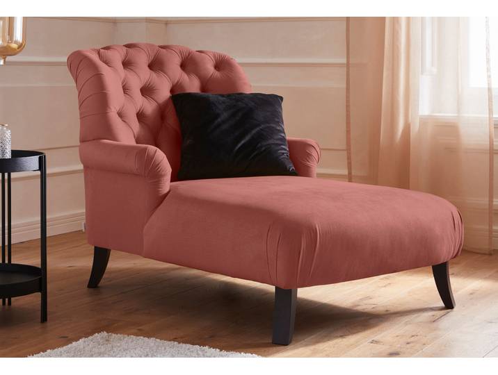 Loveseat HOME AFFAIRE Amiens Sessel Loungesessel , rot, B:93cm H:94cm T:144cm, Struktur fein (100% Polyester);Samtoptik (100% Polyester), Sessel, Loveseat, mit wunderschöner Knopfheftung im Rücken