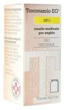 EG Tioconazolo Smalto Medicato per Onicomicosi Trattamento Funghi alle Unghie 12 ml