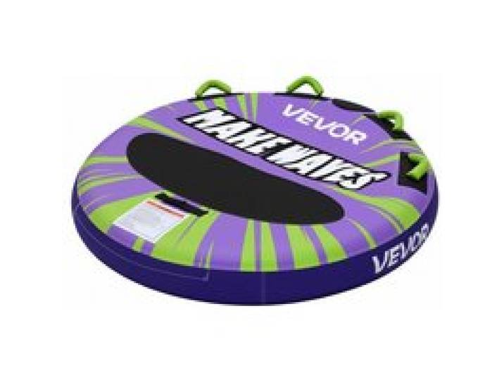 VEVOR Towable Tube für Boote, Wassersport-Schleppreifen für 2 Personen, bis 154 kg Tragfähigkeit, mit Antirutschpolstern, Nylonhülle, Gepolsterten Griffen und Sicherheitsventil, für Seen, Flüsse, Lila