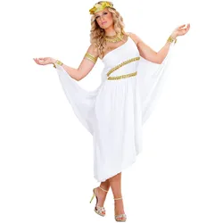 Widmann GRIECHISCE GÖTTIN (Kleid mit Mantel und Armbändern, Halsband, Armband, Loorbeerkranz), M (M)