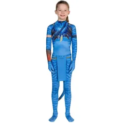 Maskworld Blaue Stammeskriegerin Kostüm für Mädchen (134, 140)
