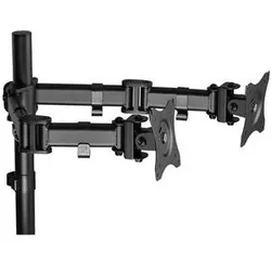 Ultradesk SKELETON Double (Tisch, 27", 16 kg), Monitor Halterung, Schwarz