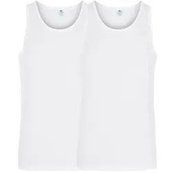 Dovre 2P Organic Cotton Singlet Weiß Ökologische Baumwolle Small Herren