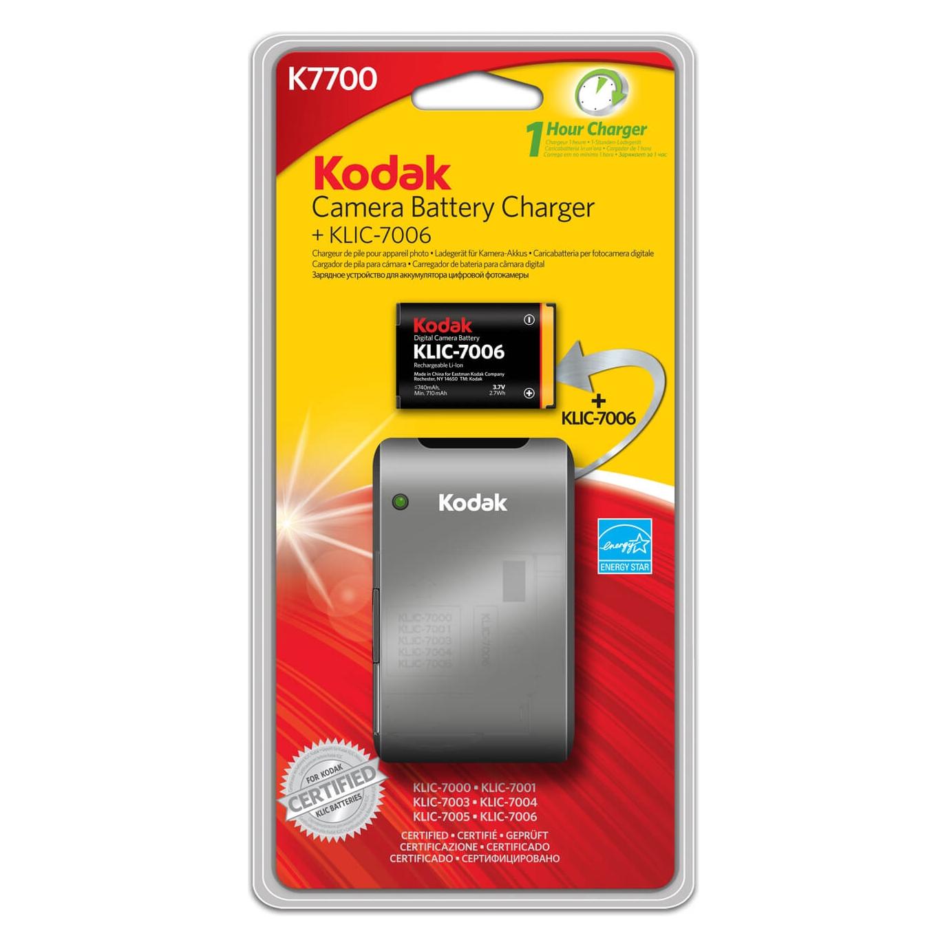 Kodak Ladekit DSC Med Batteri K7700-C + Batteri KLIC-7006 (Kamera Akku Ladegerät) (3952579)