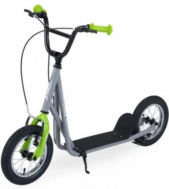Costway Height Adjustable Kid Kick Scooter with 12 Inch Air Filled Wheel-Grey