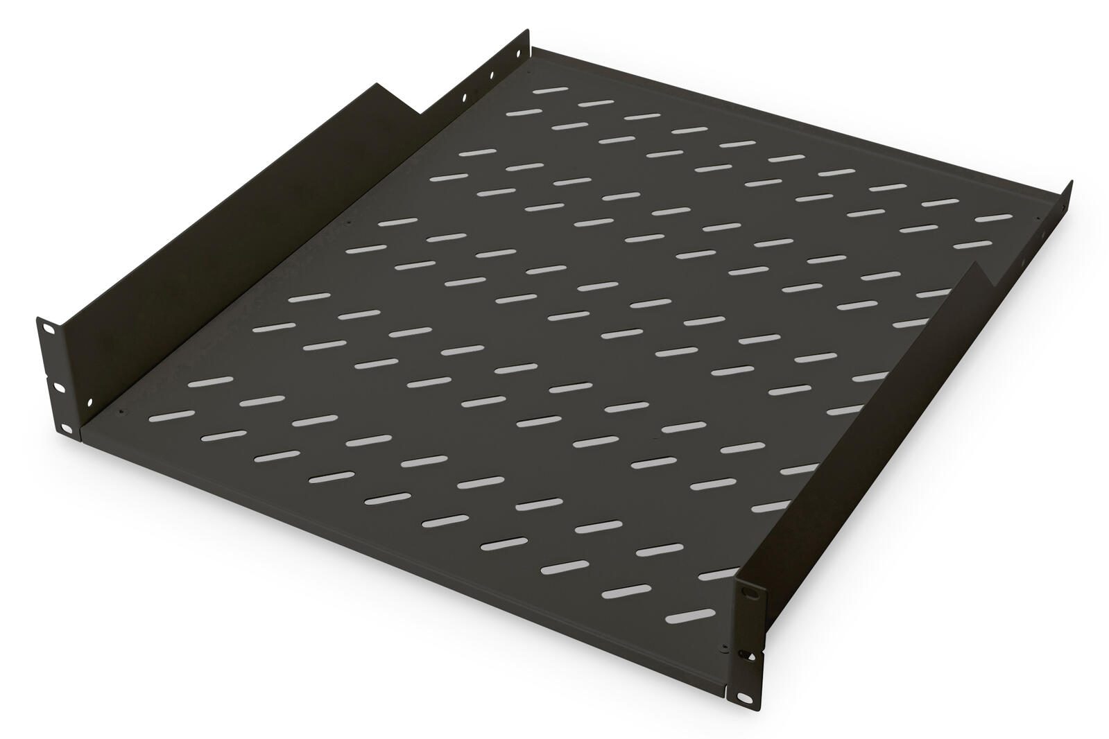 Digitus Fachboden 19"-Schränke festeinbau ab 800mm Tiefe bis 25kg 2HE RAL9005 schwarz DN-19 TRAY-2-55-SW