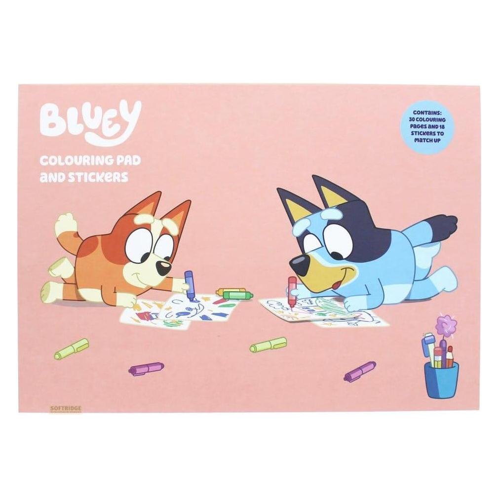 Thumbs Up Bluey Livre de coloriage A4 & Set d'autocollants (18 Sticker) (THUP-BLUE5902)