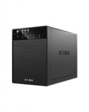 ICY BOX IB-3640SU3, Mobiler Rack 4 x 3.5" SATA HDD - USB 3.0 - eSATA - 12V/5A/60W - 1,9 kg - Schwarz (20640)