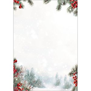 Sigel Weihnachtsbriefpapier DP686, Scandinavian Snow, A4, 90 g/m², 100 Blatt