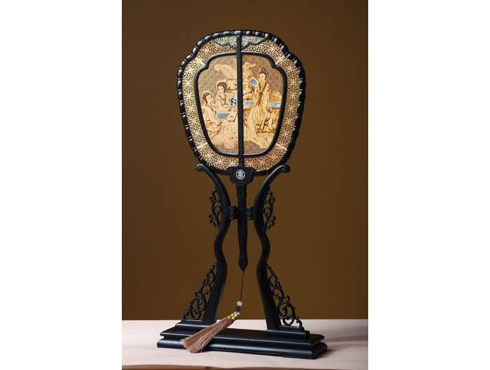 Éventail du palais chinois, décor d’art traditionnel chinois, sculpture vintage, ornement de bureau, artisanat élégant, idée cadeau, décoration d’intérieur