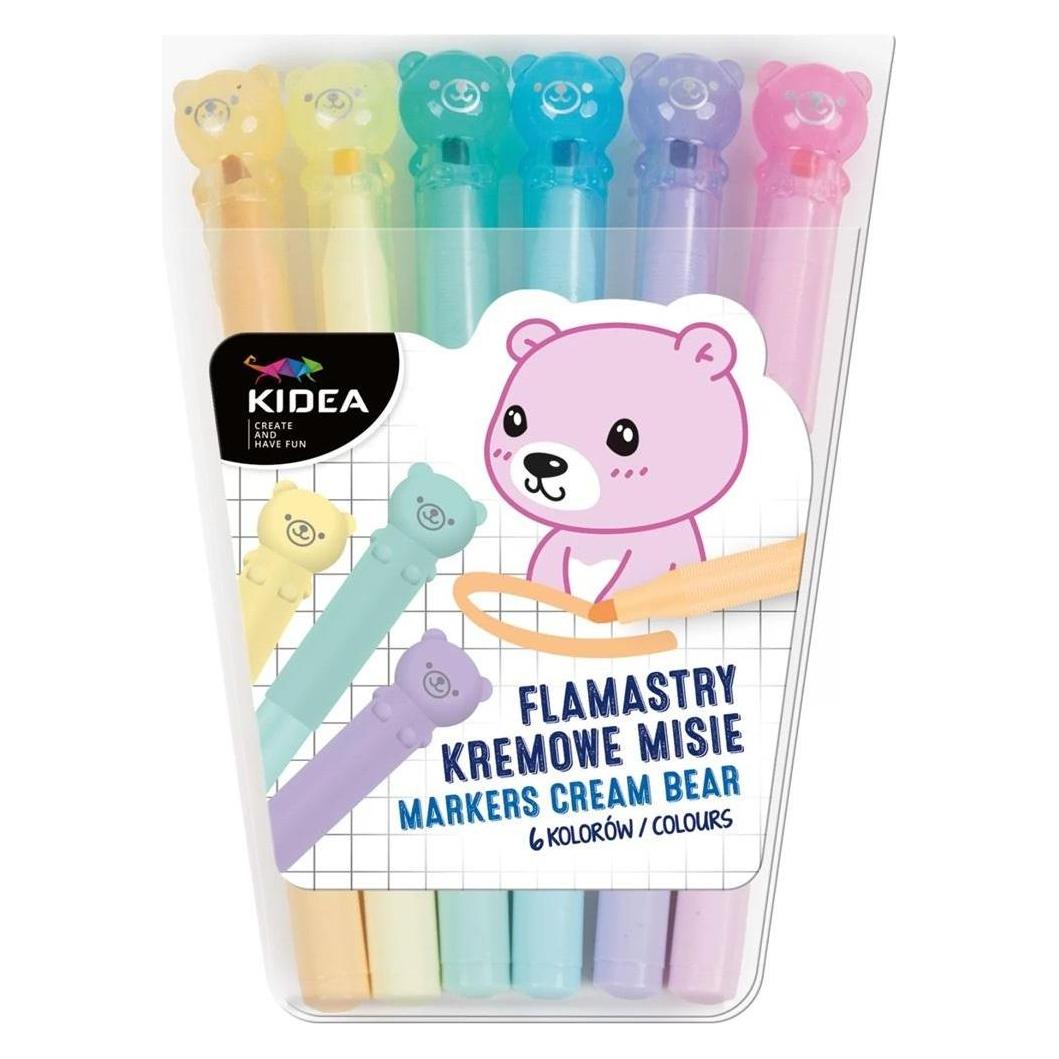 Derform Crememarker, Teddybären, 6 Farben KIDEA (6x) (45892556)