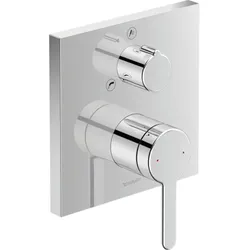 Duravit C.1 Unterputz Wannenarmatur C15210011010, chrom, eckig, mit Umstellventil