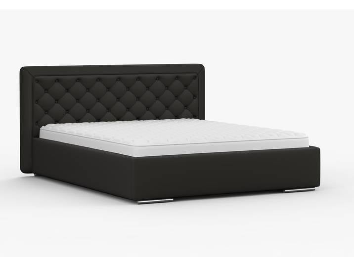 Polsterbett 160x200 MADERA Schwarz (Velva 19) Nein