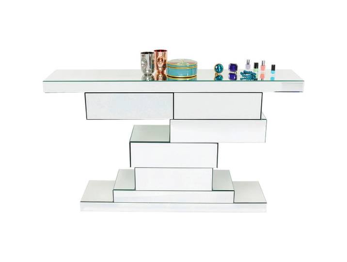 Kare-Design Konsolentisch, Glas, 3 Schublade(n) Schubladen, 140x80x30 cm, Wohnzimmer, Wohnzimmertische, Konsolentische